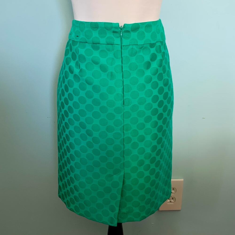 Banana Republic Factory Green Polka Dot Pencil Skirt Size 4 - Picture 4 of 10